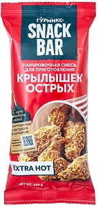 Изображение товара Смесь панировочная Гурмикс Snack Bar для приготовления крылышек острых 240г