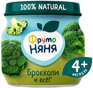 Изображение товара Пюре ФрутоНяня Брокколи с 4 месяцев 80г