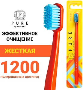 Изображение товара Зубная щетка Pure by PresiDENT Hard в ассортименте