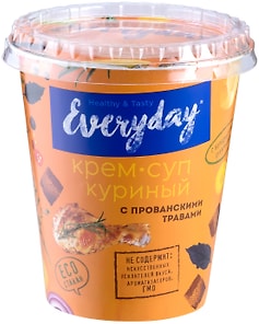 Изображение товара Крем-суп Everyday Куриный с прованскими травами и бородинскими сухариками 32г