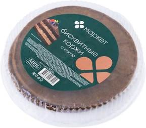 Изображение товара Коржи для торта Маркет бисквитные с какао 400г