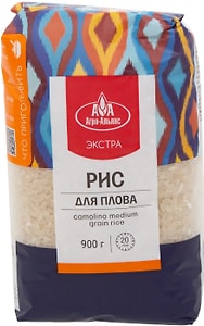 Изображение товара Рис Агро-Альянс Экстра для плова 900г