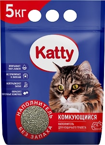 Изображение товара Наполнитель для кошачьего туалета Katty комкующийся 5кг в ассортименте