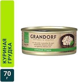 Изображение товара Влажный корм для кошек Grandorf Куриная грудка 70г
