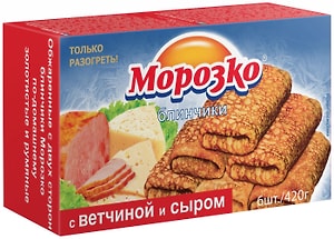 Изображение товара Блинчики Морозко с ветчиной и сыром 420г