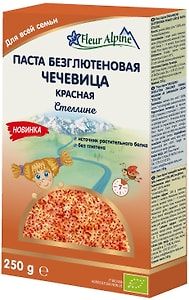 Изображение товара Паста Fleur Alpine Стеллине чечевичная безглютеновая 250г