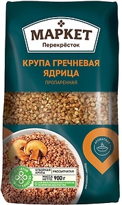 Изображение товара Крупа Маркет Перекресток Гречневая ядрица 900г в ассортименте