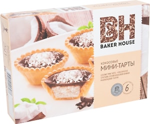 Изображение товара Пирожные Baker House Мини-Тарты с кокосовой начинкой 240г