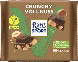 Изображение товара Шоколад Ritter Sport Темный Vegan Лесной Орех и Амарант 100г