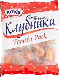 Изображение товара Мини-маффины Kovis Клубника 470г