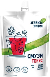 Изображение товара Пюре Зеленая Линия Смузи Тонус с семенами чиа и льна 120г