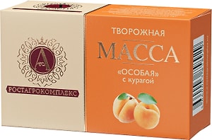 Изображение товара Масса творожная А.РостАгроКомплекс Особая с курагой 23% 100г