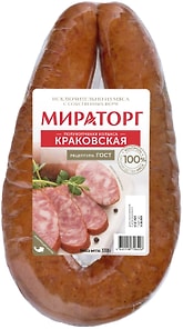 Изображение товара Колбаса Мираторг Краковская полукопченая 330г