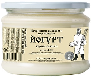 Изображение товара Йогурт Истринская сыроварня Олега Сироты термостатный 4% 200г