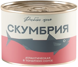 Изображение товара Скумбрия Рыбное Меню атлантическая в томатном соусе 250г