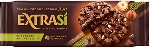 Изображение товара Печенье Extrasi Гранола сдобное с шоколадом и фундуком 150г
