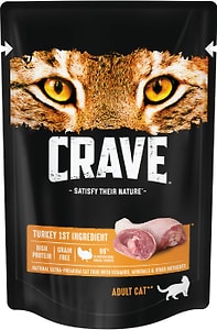Изображение товара Влажный корм для кошек Crave Индейка 70г