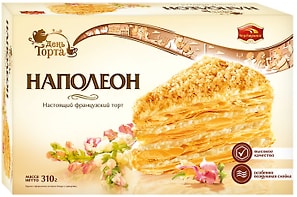 Изображение товара Торт День торта слоеный Наполеон 310г