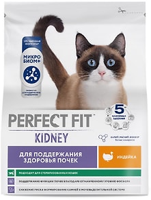 Изображение товара Сухой корм для кошек Perfect Fit Индейка Для поддержания здоровья почек 1.2кг