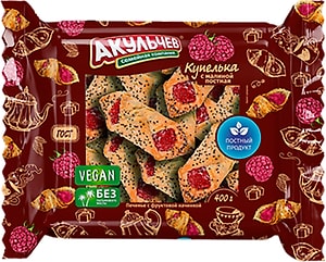 Изображение товара Печенье Акульчев Купелька с малиной 400г