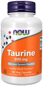 Изображение товара Таурин NOW 500мг 100 капсул