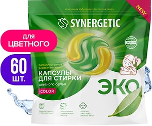Изображение товара Капсулы для стирки Synergetic Color 60шт