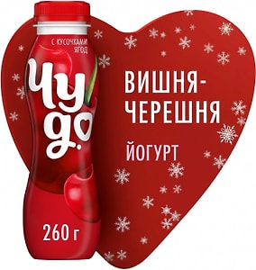 Изображение товара Йогурт питьевой Чудо Вишня-Черешня 1.9% 260г