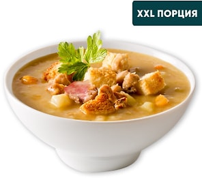 Изображение товара Суп Гороховый с копченостями замороженный 1кг