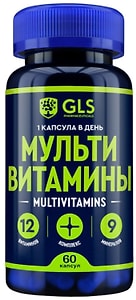 Изображение товара БАД GLS Pharmaceuticals Мультивитамины 12+9 60 капсул