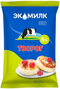 Изображение товара Творог Экомилк 5% 180г