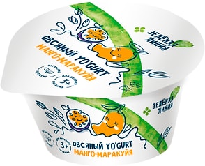 Изображение товара Продукт овсяный Yogurt Зеленая Линия манго-маракуйя 130г