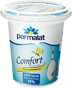 Изображение товара Сметана Parmalat Comfort безлактозная 15% 300г