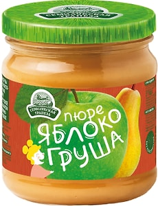 Изображение товара Пюре Семилукская Трапеза Фруктовое Яблоко груша 470г