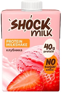 Изображение товара Коктейль молочный Shock Milk Protein Milkshake Клубника 480мл