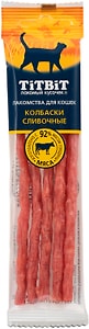 Изображение товара Лакомство для кошек TiTBiT Золотая коллекция Колбаски Сливочные 20г