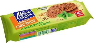Изображение товара Печенье Magic Grain Овсяное с семенами льна и экстрактом стевии 150г