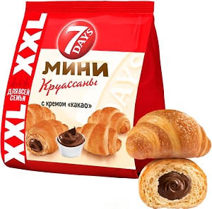 Изображение товара Мини-круассаны 7 Days с кремом какао 335г
