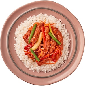 Изображение товара Свинина Перекресток Select в соусе барбекю с рисом 240г