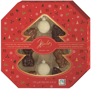 Изображение товара Ассорти шоколадных фигурок Hamlet Winter Assortment с ореховой начинкой 195г