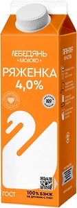 Изображение товара  Ряженка ЛебедяньМолоко 4% 450г