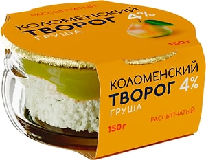 Изображение товара Творог Коломенский рассыпчатый груша 4% 150г