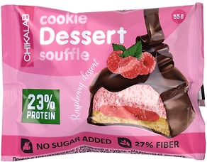 Изображение товара Печенье Chikalab с начинкой и суфле Малиновый десерт 55г