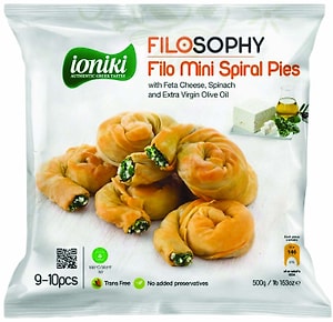 Изображение товара Пирожки Ioniki с сыром Фета шпинатом и оливковым маслом 500г