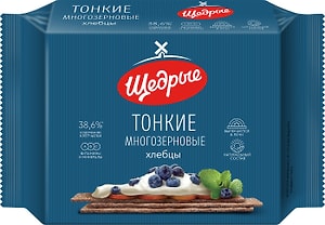 Изображение товара Хлебцы Щедрые Многозерновые тонкие 170г