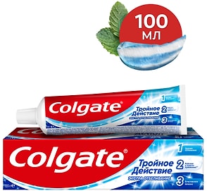 Изображение товара Зубная паста Colgate Тройное действие Экстра отбеливание для восстановления естественной белизны зубов 100мл