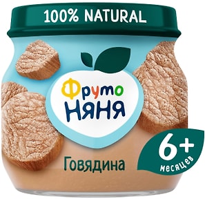 Изображение товара Пюре ФрутоНяня Говядина 80г