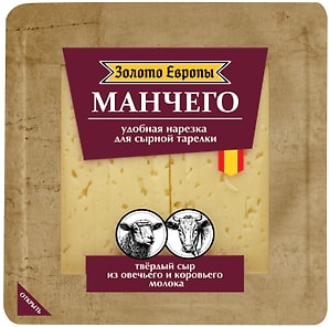 Изображение товара Сыр Золото Европы Манчего 50% нарезка 175г