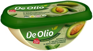 Изображение товара Крем De Olio на растительных маслах со вкусом базилика и оливковым маслом Extra Virgin 72.5% 220г