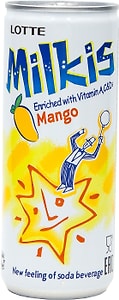 Изображение товара Напиток Lotte Milkis Манго газированный 250мл