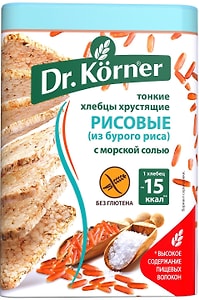 Изображение товара Хлебцы Dr.Korner Рисовые с морской солью без глютена 100г